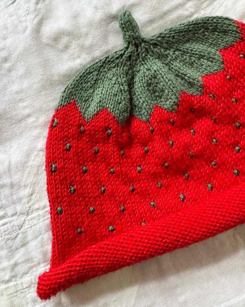Handmade Strawberry Hat 4-7Y