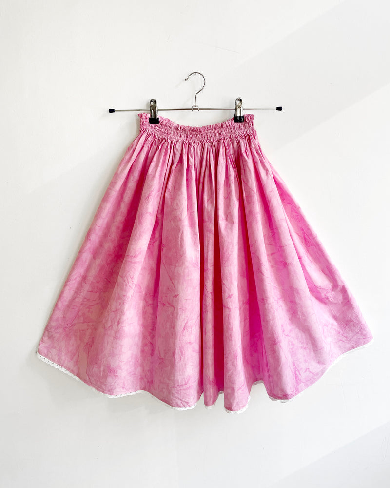 Handmade Vintage Tie Die Cotton Skirt