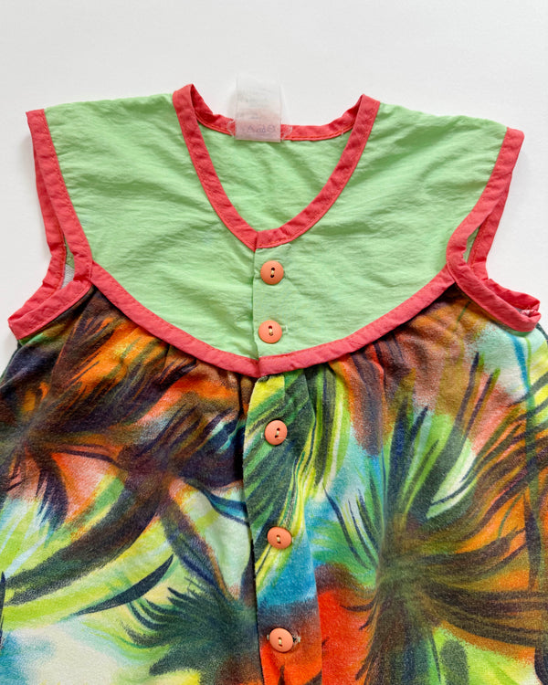 Palm Tree Cotton Romper 3M