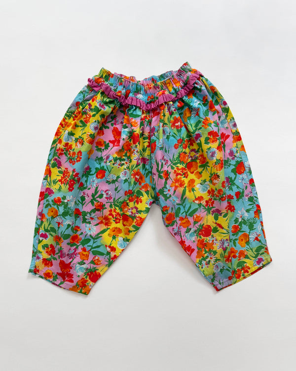 Floral Jeans With Elatsic Waist 18-24M