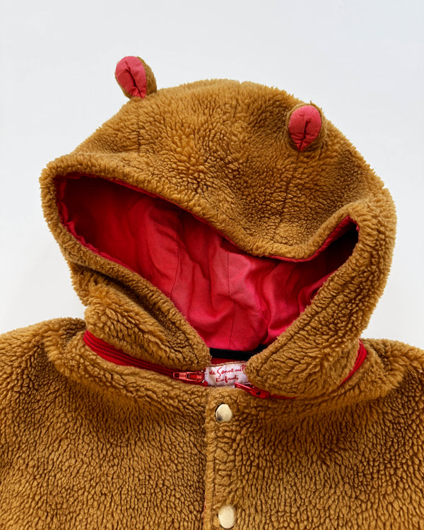 Cotton Lined Fleece Jacket With Detachable Hood 3-4Y