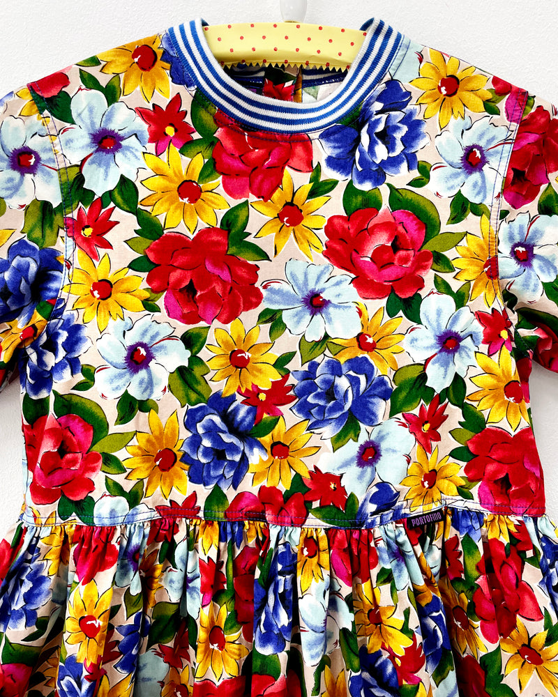Vintage Floral Cotton Dress