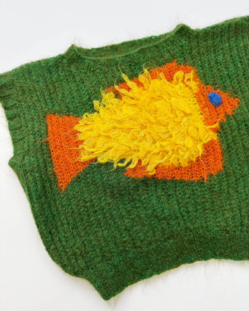 Handmade Mohair Fish Vest 3-4Y