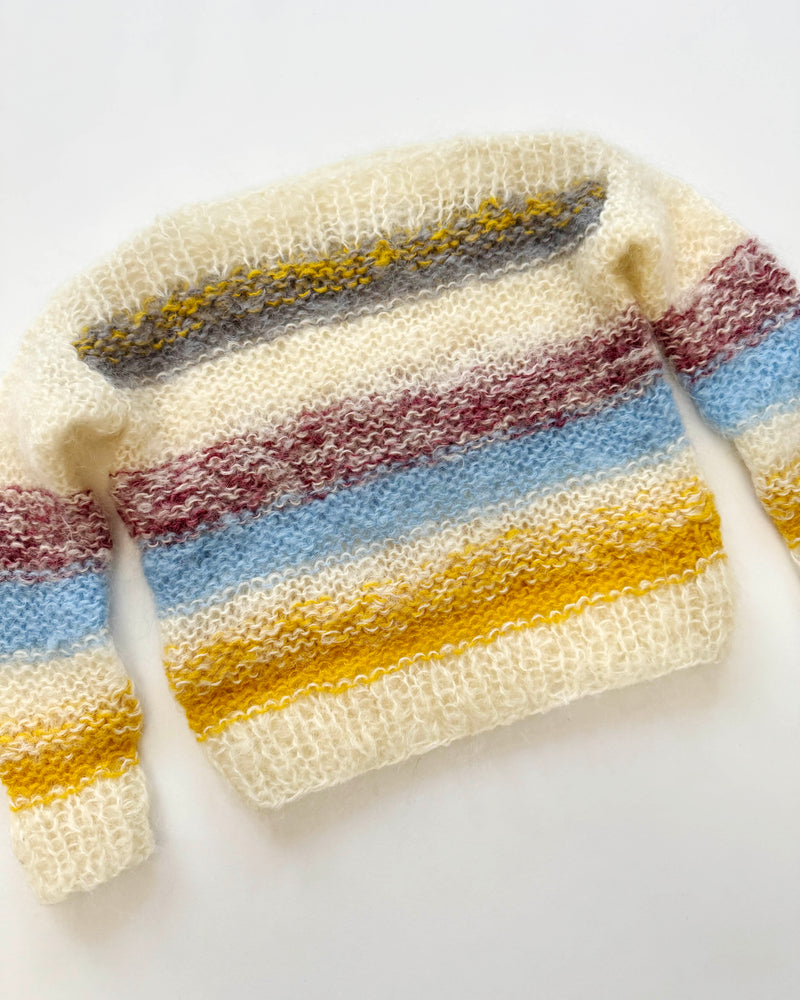 Handmade Striped Mohair Sweater 3-4Y