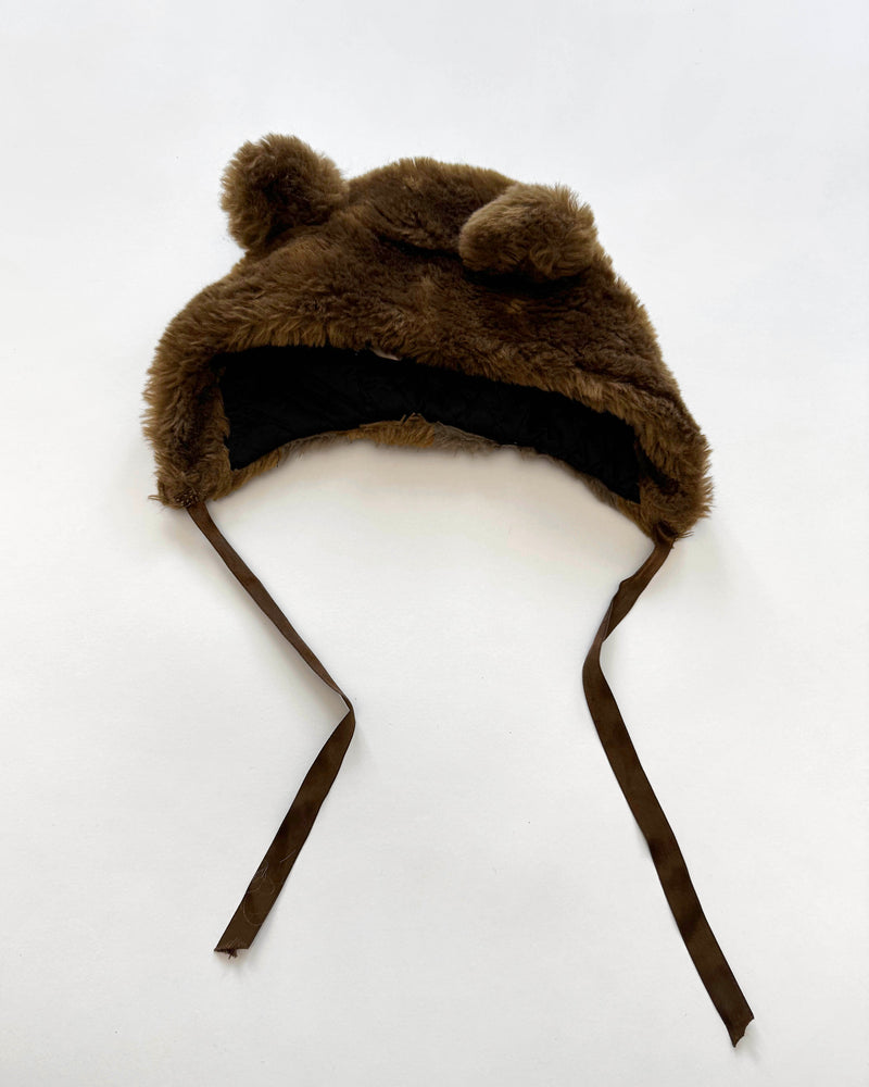 Padded Faux Fur Bear Bonnet 1-2Y