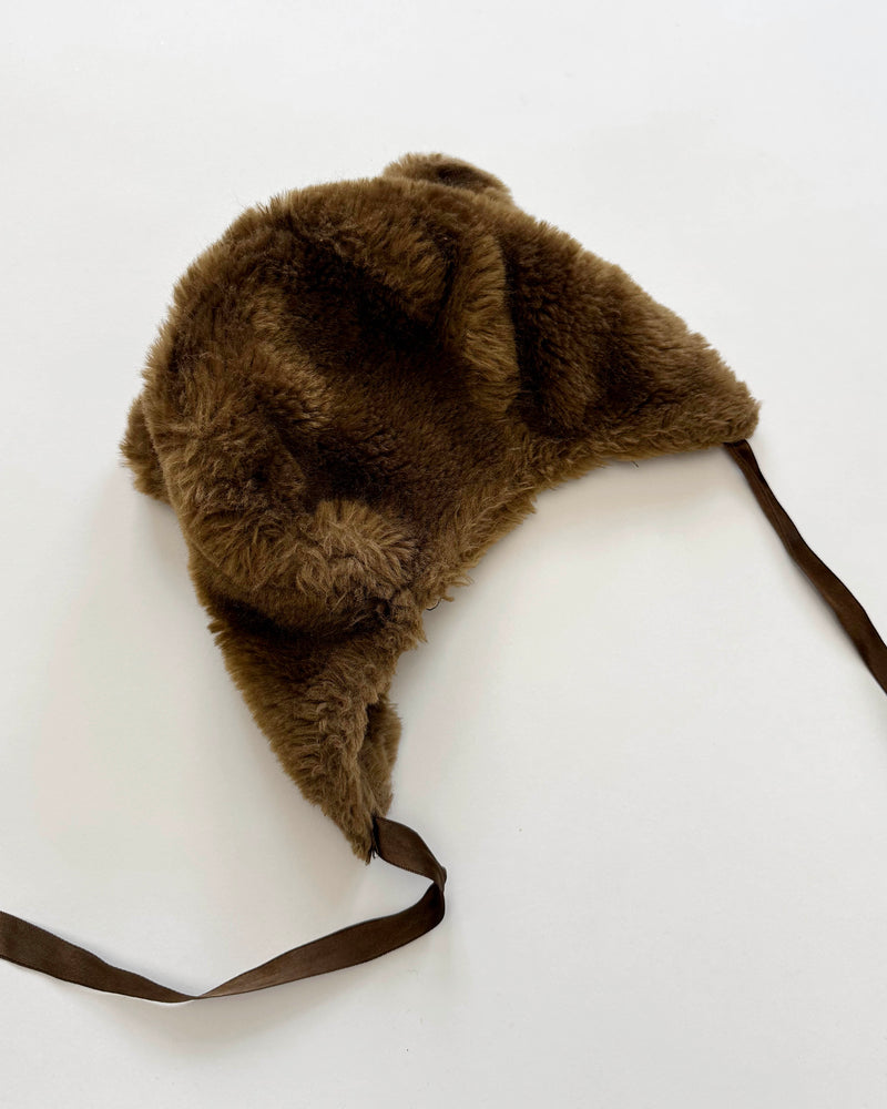 Padded Faux Fur Bear Bonnet 1-2Y