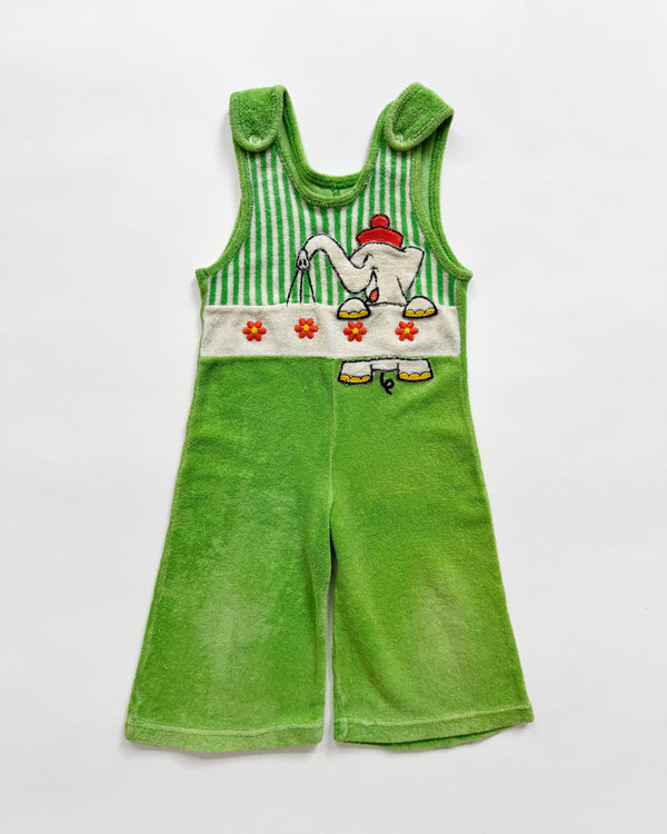 Gardening Elephant Terrycloth Romper 12-18M