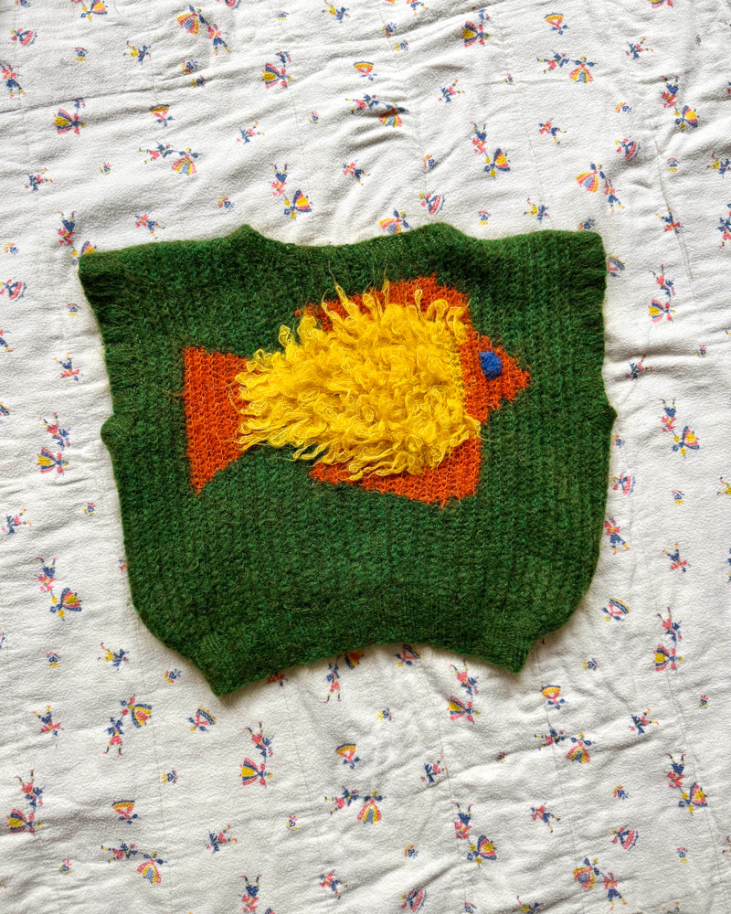 Handmade Mohair Fish Vest 3-4Y