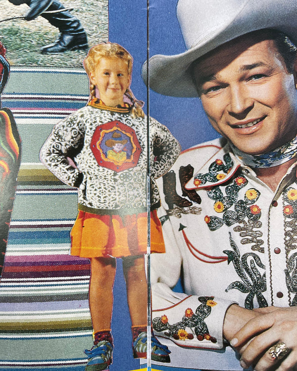 Vintage Oilily Jacquard Cotton Cowboy Sweater 10-12Y