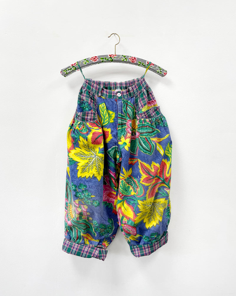 Vintage Oilily Lined Cottom Trousers With Elastic Waist
