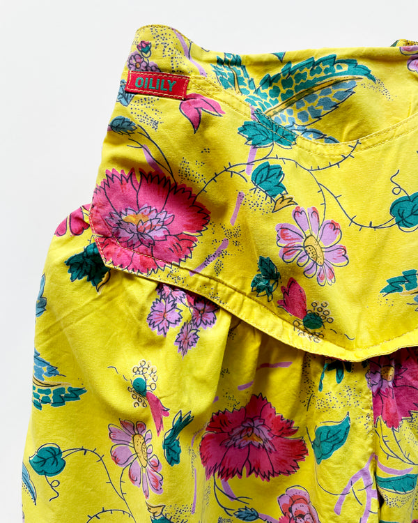 Vintage Oilily Lined Cotton Trousers With Elastic Waist
