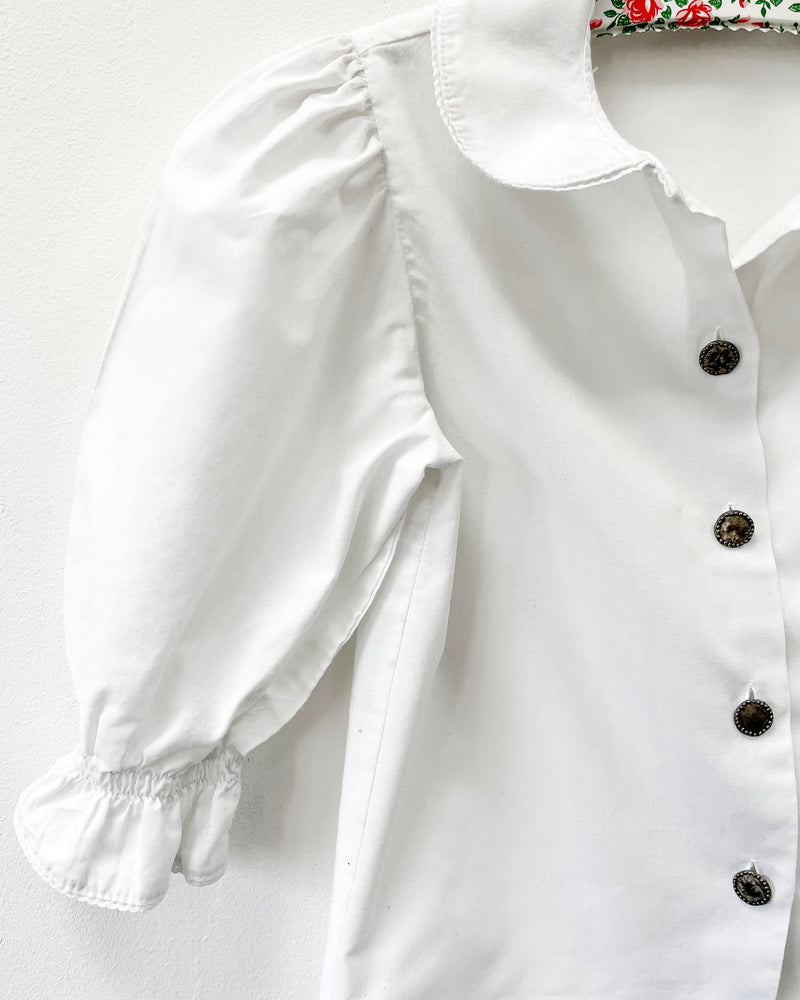 Vintage White Cotton Blouse