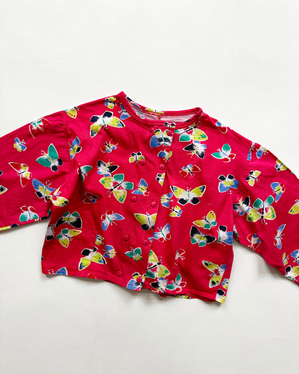 Vintage Butterfly Cotton Cardigan