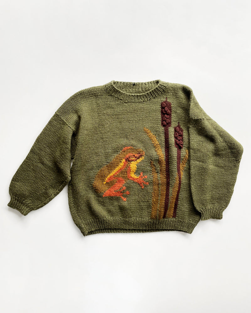 Handmade Vintage Wool Frog Sweater