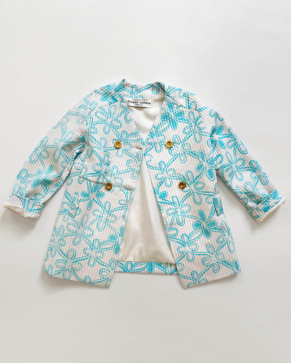 60s Pierre Cardin Made To Measure Floral Coat 3Y