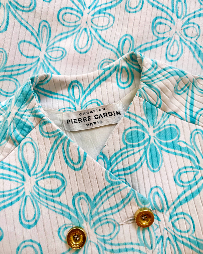 60s Pierre Cardin Made To Measure Floral Coat 3Y