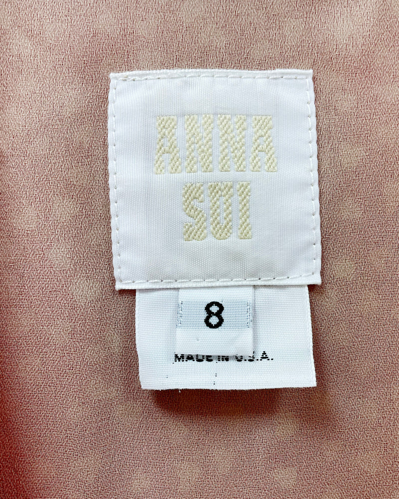 SS 2012 Anna Sui Silk Cotton Hear Dress