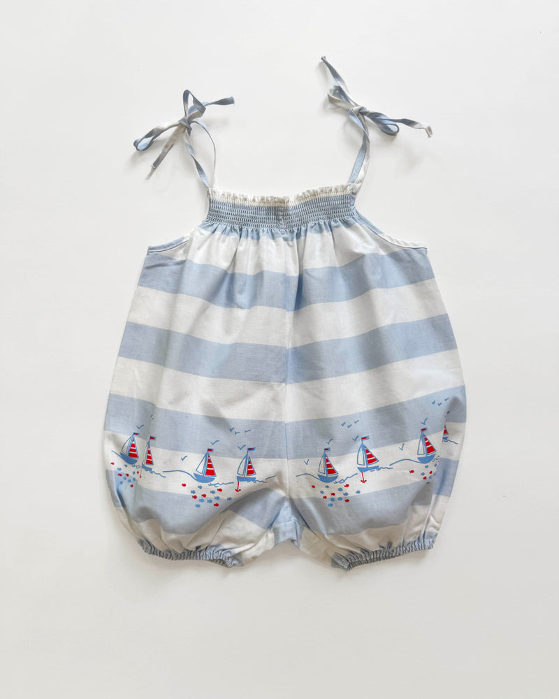 Striped Cotton Bubble Romper 18M