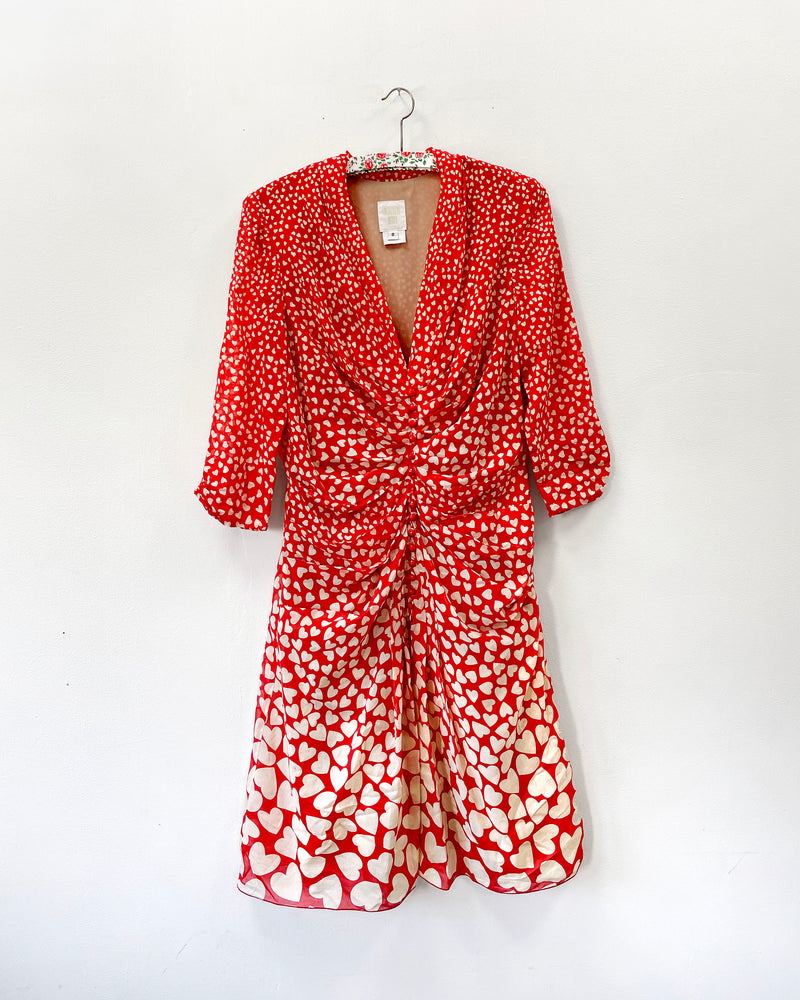 SS 2012 Anna Sui Silk Cotton Hear Dress