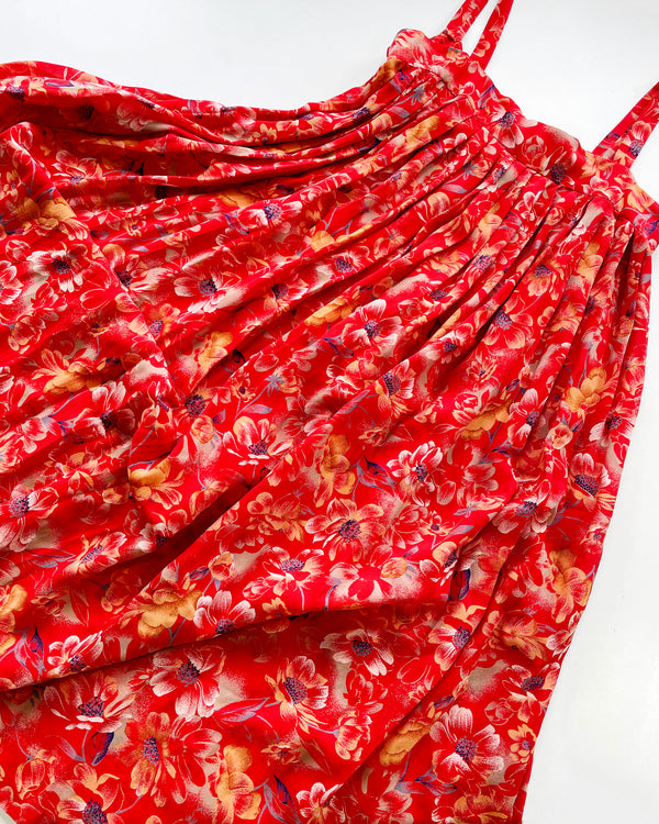 Handmade Vintage Pleated Chiffon Dress