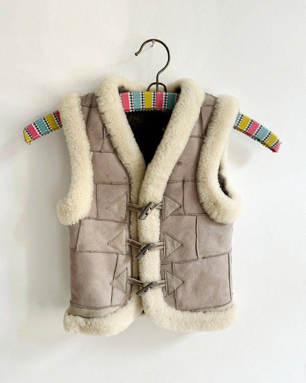 Vintage Leather Patchwork Vest