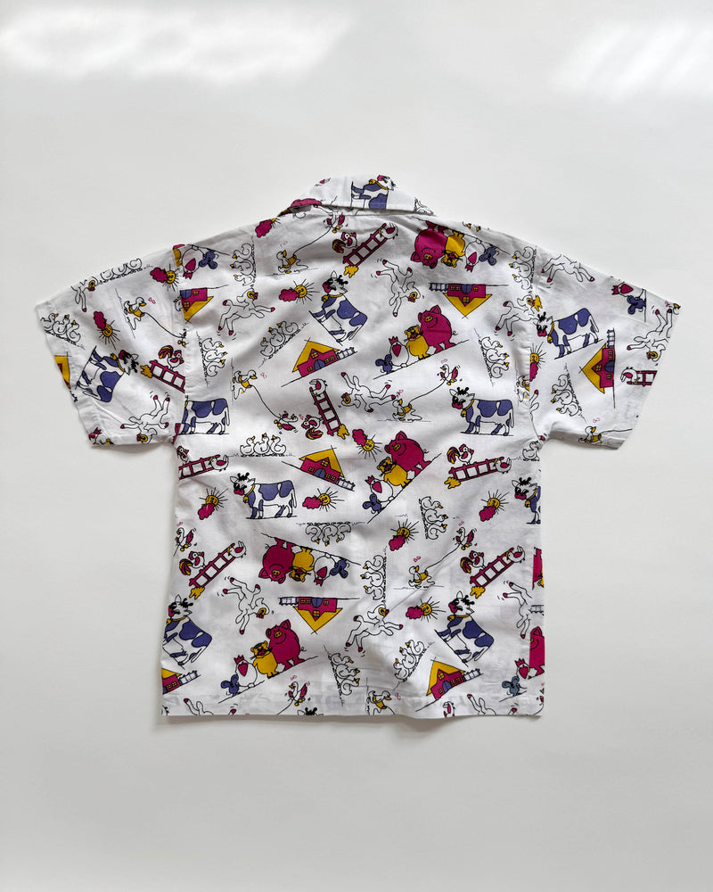 Farm Animals Cotton Blouse 4-5Y