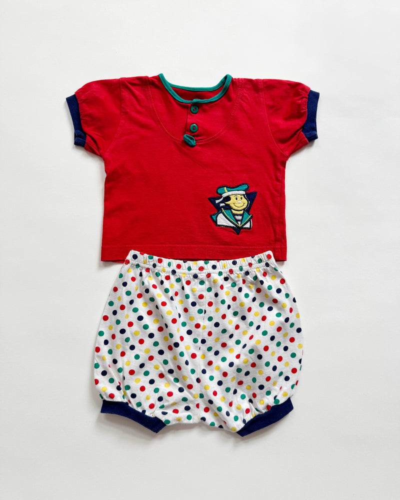 Polka Dot Sailor Baby Set 6M