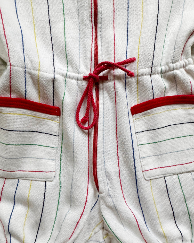 Striped Cotton Jersey Romper 6-9M