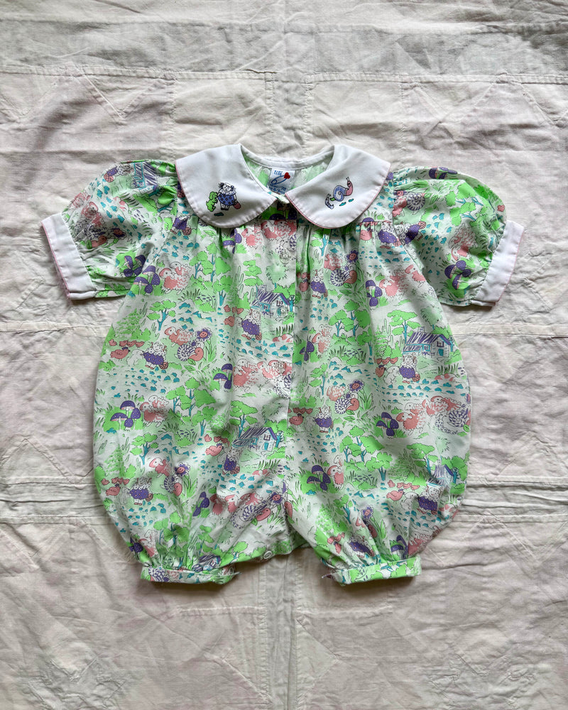 Fairy Tale Worms Cotton Romper 12M