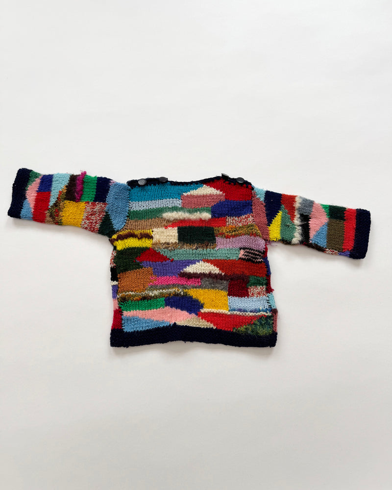 Handmade Patchwork Wool Blend Sweater