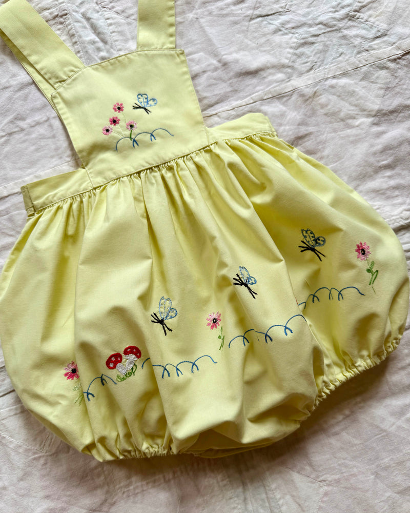 60s Embroidered Cotton Romper 24M