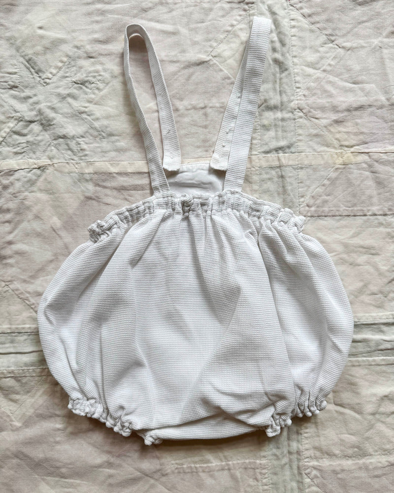 Embroidered Bird Cotton Romper 3-6M