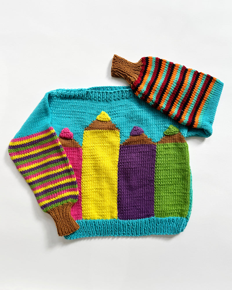 Handmade Crayon Chunky Cotton Sweater