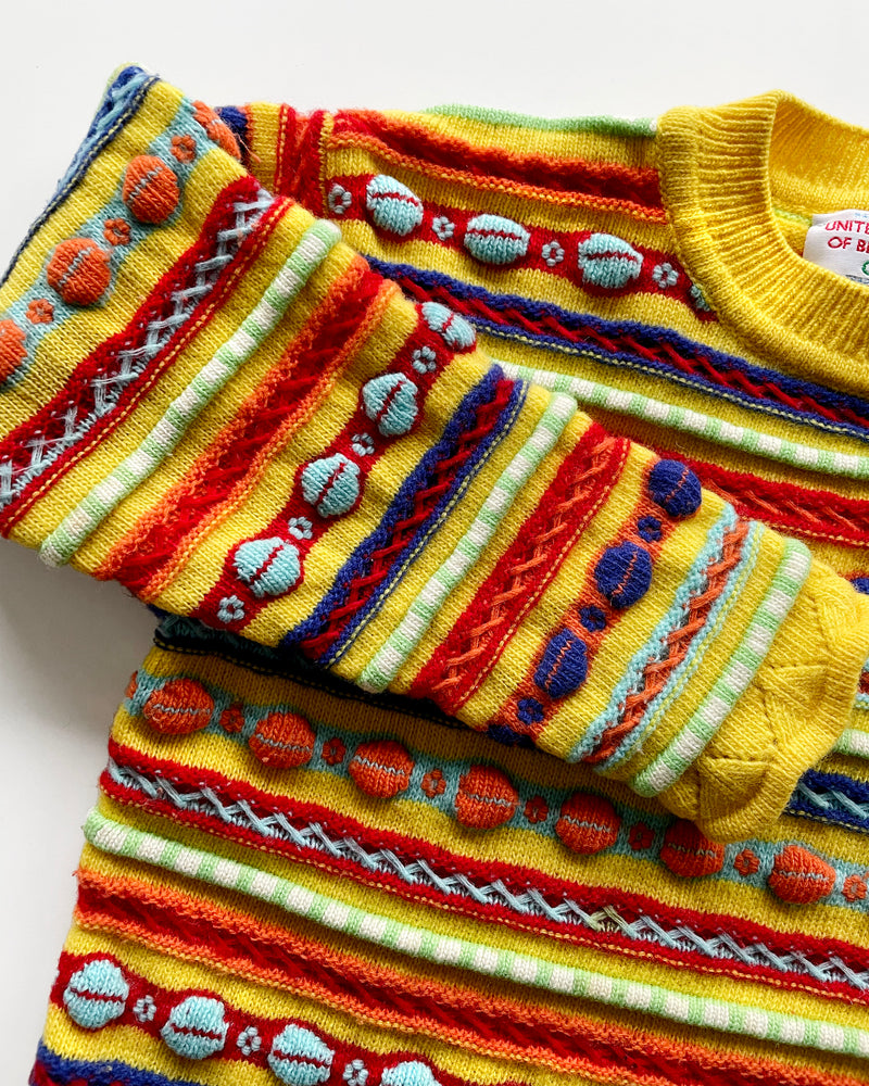 Vintage Benetton 3D Wool Sweater