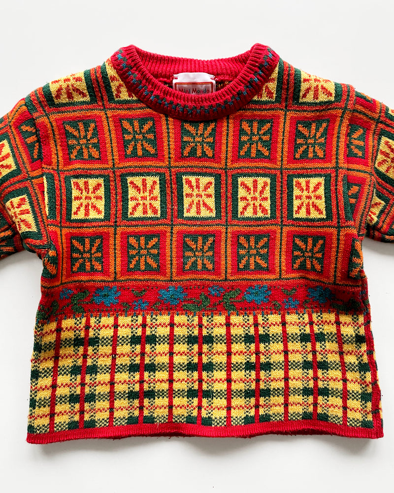 Vintage Jacquard Cotton Sweater