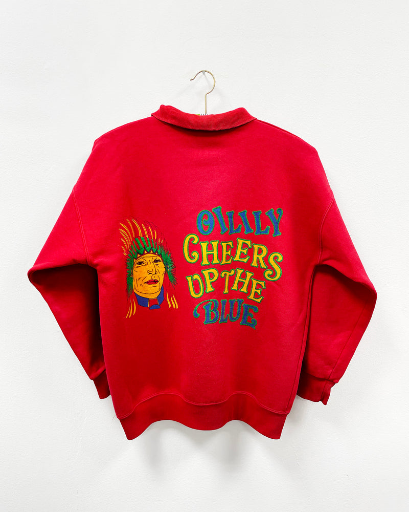 Vintage Oilily Cheers Up The Blue Cotton Sweater