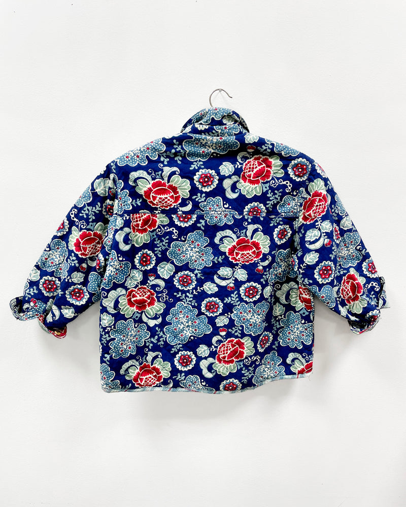 Vintage Quilted Cotton Blouse / Jacket
