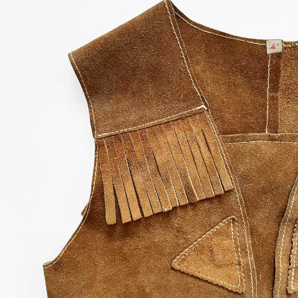 Vintage Fringed Leather Vest