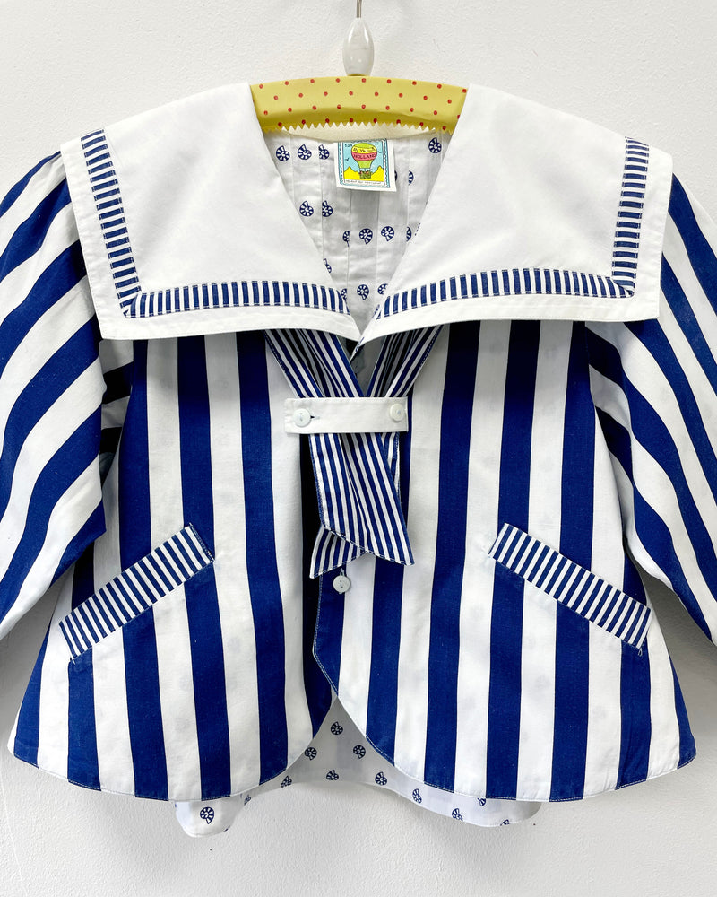 Vintage Sailor Cotton Blouse / Jacket