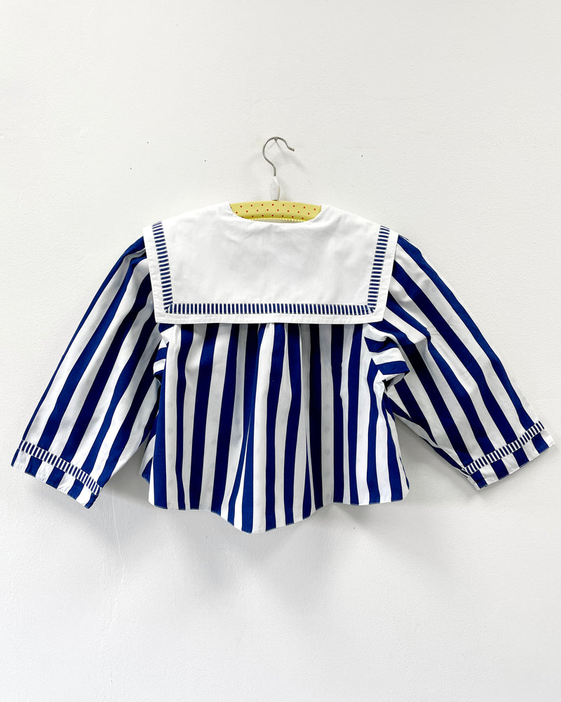 Vintage Sailor Cotton Blouse / Jacket
