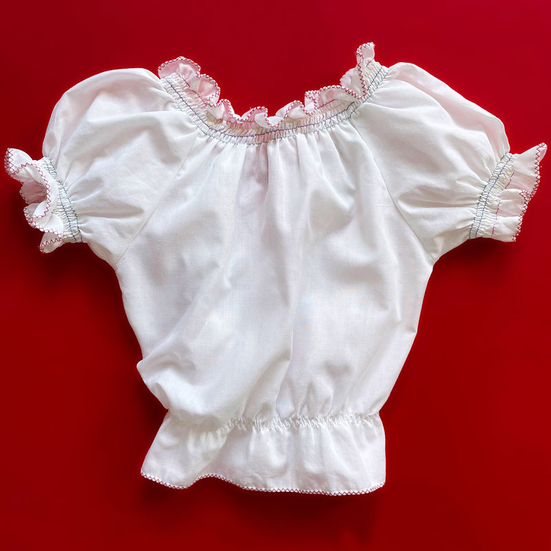 Vintage Embroidered Cotton Blouse