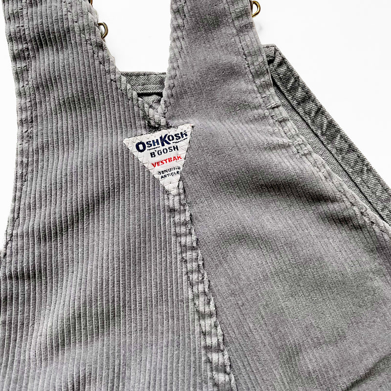 Vintage Oshkosh Grey Corduroy Overalls 5T