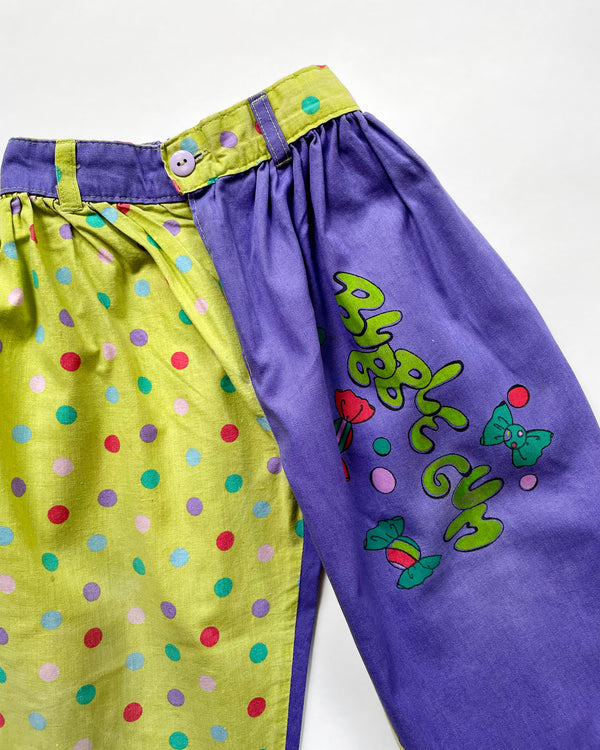 Vintage Bubble Gum Trousers With Elastic Waist