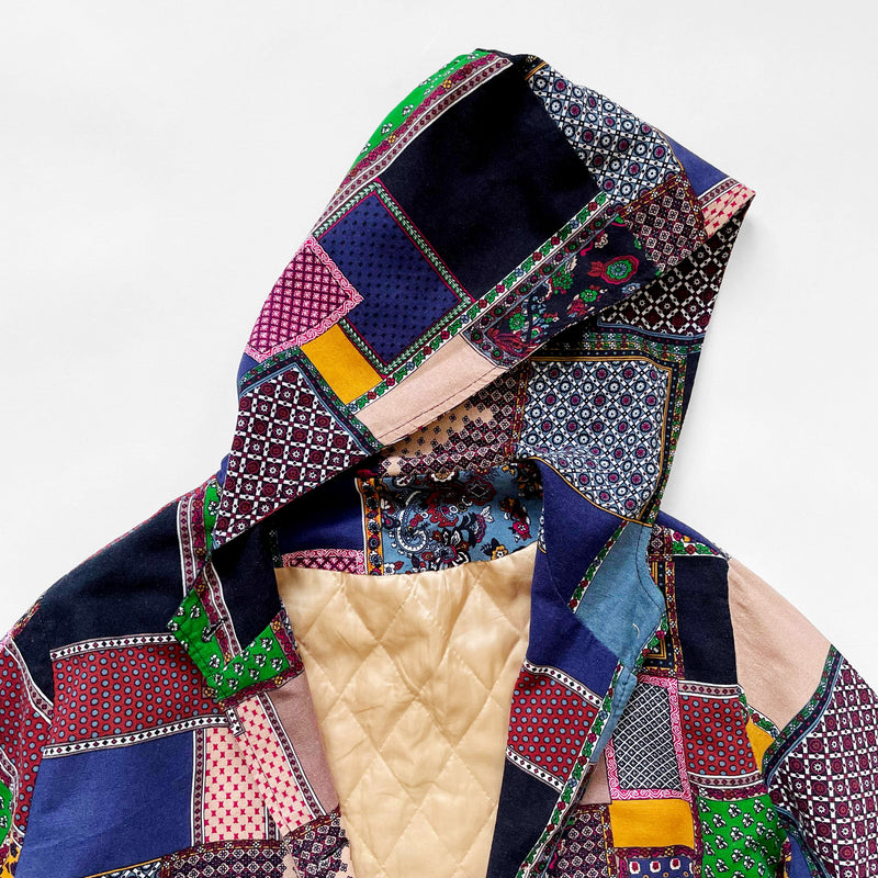 Vintage Patchwork Print Coat Women's