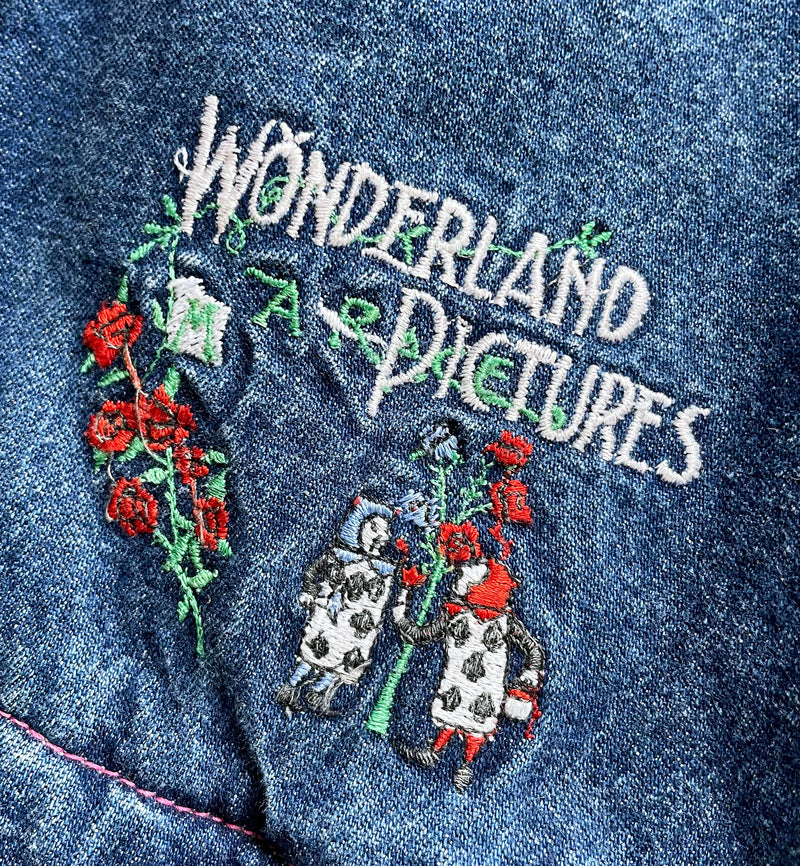 Vintage Alice In Wonderland Denim Coat