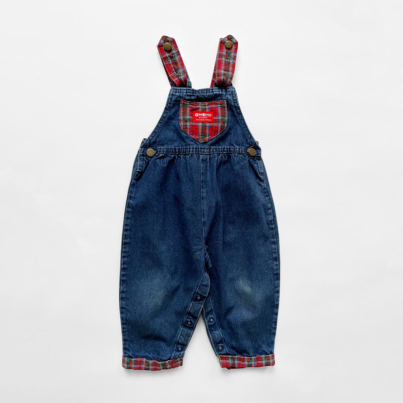 Vintage Oshkosh Roses Denim Romper 3T