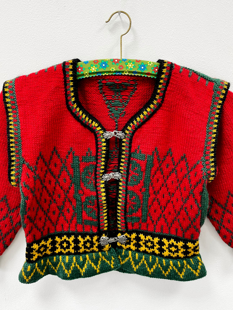Handmade Vintage Norwegian Wool Cardigan