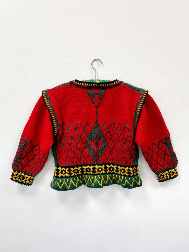 Handmade Vintage Norwegian Wool Cardigan