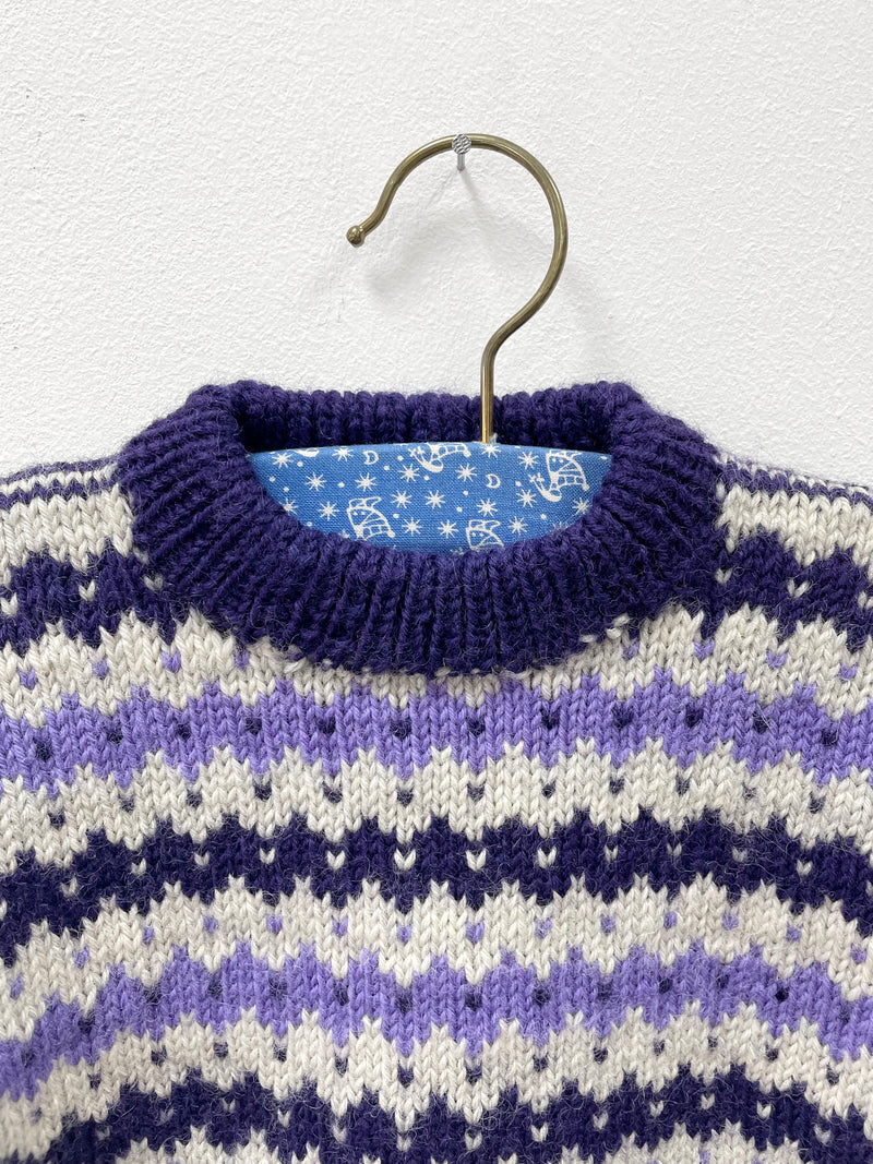 Handmade Purple Wool  Sweater
