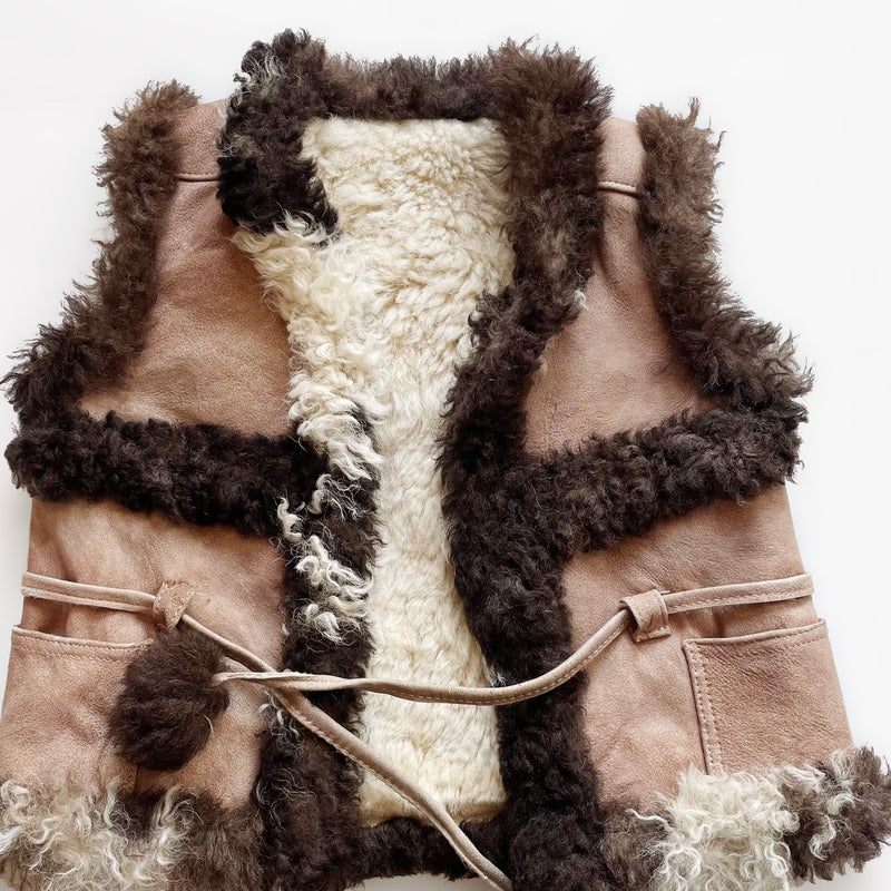 Vintage Leather/Fur Vest